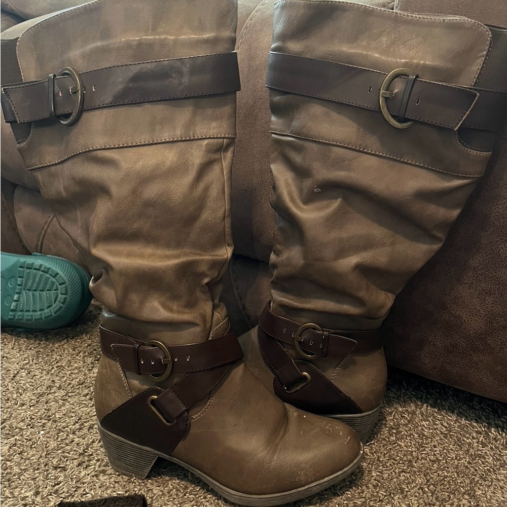 Stylish Brown Knee-High Boots